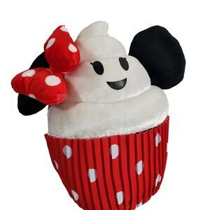 Disney Parks Minnie Mouse Plush Cupcake Food Stuffed Toy 9 Inch